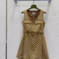 Cheap Gucci Dresses Sleeveless For Women #1342499 Replica Wholesale [$135.00 USD] [ITEM#1342499] on Replica Gucci Dresses