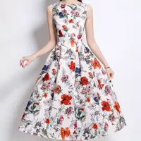 Cheap Christian Dior Dresses Sleeveless For Women #1342515 Replica Wholesale [$80.00 USD] [ITEM#1342515] on Replica Christian Dior Dresses