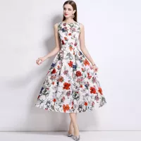 Cheap Christian Dior Dresses Sleeveless For Women #1342515 Replica Wholesale [$80.00 USD] [ITEM#1342515] on Replica Christian Dior Dresses
