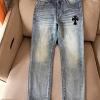Cheap Chrome Hearts Jeans For Men #1342528 Replica Wholesale [$48.00 USD] [ITEM#1342528] on Replica Chrome Hearts Jeans