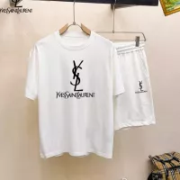 Cheap Yves Saint Laurent YSL Tracksuits Short Sleeved For Men #1343121 Replica Wholesale [$48.00 USD] [ITEM#1343121] on Replica Yves Saint Laurent YSL Tracksuits