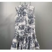 Cheap Christian Dior Dresses Sleeveless For Women #1343996 Replica Wholesale [$102.00 USD] [ITEM#1343996] on Replica Christian Dior Dresses