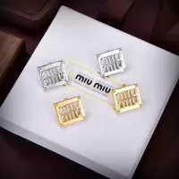 Cheap MIU MIU Earrings For Women #1344874 Replica Wholesale [$25.00 USD] [ITEM#1344874] on Replica MIU MIU Earrings