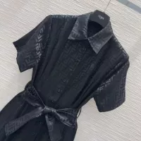 Cheap Fendi Dresses Short Sleeved For Women #1347437 Replica Wholesale [$80.00 USD] [ITEM#1347437] on Replica Fendi Dresses