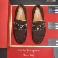 Cheap Salvatore Ferragamo Leather Shoes For Men #1347972 Replica Wholesale [$85.00 USD] [ITEM#1347972] on Replica Salvatore Ferragamo Leather Shoes