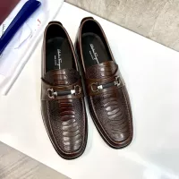 Cheap Salvatore Ferragamo Leather Shoes For Men #1347985 Replica Wholesale [$160.00 USD] [ITEM#1347985] on Replica Salvatore Ferragamo Leather Shoes
