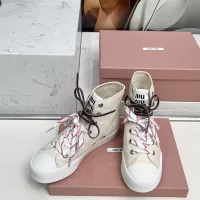 Cheap MIU MIU High Tops Shoes For Women #1348500 Replica Wholesale [$96.00 USD] [ITEM#1348500] on Replica MIU MIU High Tops Shoes