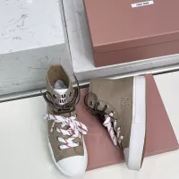 Cheap MIU MIU High Tops Shoes For Women #1348501 Replica Wholesale [$96.00 USD] [ITEM#1348501] on Replica MIU MIU High Tops Shoes