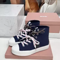 Cheap MIU MIU High Tops Shoes For Women #1348502 Replica Wholesale [$96.00 USD] [ITEM#1348502] on Replica MIU MIU High Tops Shoes