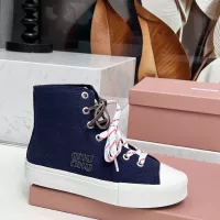 Cheap MIU MIU High Tops Shoes For Women #1348502 Replica Wholesale [$96.00 USD] [ITEM#1348502] on Replica MIU MIU High Tops Shoes