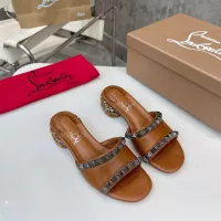 Cheap Christian Louboutin CL Slippers For Women #1348508 Replica Wholesale [$98.00 USD] [ITEM#1348508] on Replica Christian Louboutin CL Slippers