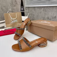 Cheap Christian Louboutin CL Slippers For Women #1348508 Replica Wholesale [$98.00 USD] [ITEM#1348508] on Replica Christian Louboutin CL Slippers