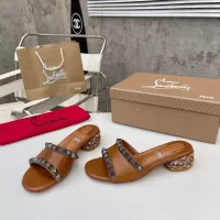 Cheap Christian Louboutin CL Slippers For Women #1348508 Replica Wholesale [$98.00 USD] [ITEM#1348508] on Replica Christian Louboutin CL Slippers
