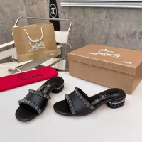 Cheap Christian Louboutin CL Slippers For Women #1348509 Replica Wholesale [$98.00 USD] [ITEM#1348509] on Replica Christian Louboutin CL Slippers