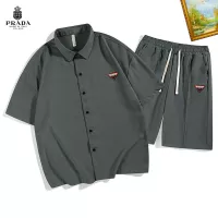 Cheap Prada Tracksuits Short Sleeved For Men #1350595 Replica Wholesale [$48.00 USD] [ITEM#1350595] on Replica Prada Tracksuits