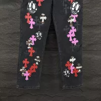 Cheap Chrome Hearts Jeans For Unisex #1350707 Replica Wholesale [$64.00 USD] [ITEM#1350707] on Replica Chrome Hearts Jeans