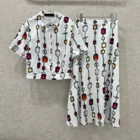 Cheap Louis Vuitton LV Tracksuits Short Sleeved For Women #1350904 Replica Wholesale [$155.00 USD] [ITEM#1350904] on Replica Louis Vuitton LV Tracksuits