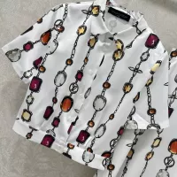 Cheap Louis Vuitton LV Tracksuits Short Sleeved For Women #1350904 Replica Wholesale [$155.00 USD] [ITEM#1350904] on Replica Louis Vuitton LV Tracksuits