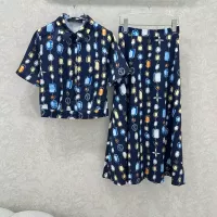 Cheap Louis Vuitton LV Tracksuits Short Sleeved For Women #1350905 Replica Wholesale [$155.00 USD] [ITEM#1350905] on Replica Louis Vuitton LV Tracksuits