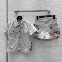 Cheap Christian Dior Tracksuits Short Sleeved For Women #1350951 Replica Wholesale [$92.00 USD] [ITEM#1350951] on Replica Christian Dior Tracksuits