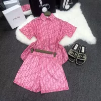 Cheap Christian Dior Tracksuits Short Sleeved For Women #1350953 Replica Wholesale [$76.00 USD] [ITEM#1350953] on Replica Christian Dior Tracksuits
