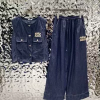 Cheap MIU MIU Tracksuits Sleeveless For Women #1350974 Replica Wholesale [$92.00 USD] [ITEM#1350974] on Replica MIU MIU Tracksuits