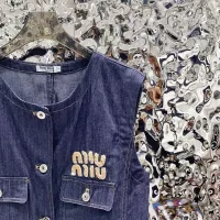 Cheap MIU MIU Tracksuits Sleeveless For Women #1350974 Replica Wholesale [$92.00 USD] [ITEM#1350974] on Replica MIU MIU Tracksuits