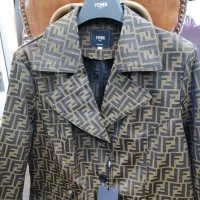 Cheap Fendi Coat Long Sleeved For Women #1351036 Replica Wholesale [$105.00 USD] [ITEM#1351036] on Replica Fendi Coat
