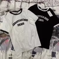 Cheap Christian Dior T-Shirts Short Sleeved For Women #1351045 Replica Wholesale [$48.00 USD] [ITEM#1351045] on Replica Christian Dior T-Shirts