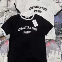 Cheap Christian Dior T-Shirts Short Sleeved For Women #1351046 Replica Wholesale [$48.00 USD] [ITEM#1351046] on Replica Christian Dior T-Shirts