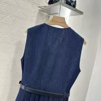 Cheap MIU MIU Dresses Sleeveless For Women #1351077 Replica Wholesale [$76.00 USD] [ITEM#1351077] on Replica MIU MIU Dresses