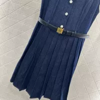 Cheap MIU MIU Dresses Sleeveless For Women #1351077 Replica Wholesale [$76.00 USD] [ITEM#1351077] on Replica MIU MIU Dresses