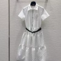 Cheap Louis Vuitton LV Dresses Short Sleeved For Women #1351232 Replica Wholesale [$85.00 USD] [ITEM#1351232] on Replica Louis Vuitton LV Dresses