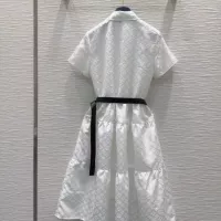 Cheap Louis Vuitton LV Dresses Short Sleeved For Women #1351232 Replica Wholesale [$85.00 USD] [ITEM#1351232] on Replica Louis Vuitton LV Dresses