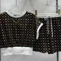 Cheap Louis Vuitton LV Tracksuits Short Sleeved For Women #1351273 Replica Wholesale [$80.00 USD] [ITEM#1351273] on Replica Louis Vuitton LV Tracksuits