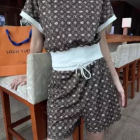 Cheap Louis Vuitton LV Tracksuits Short Sleeved For Women #1351273 Replica Wholesale [$80.00 USD] [ITEM#1351273] on Replica Louis Vuitton LV Tracksuits