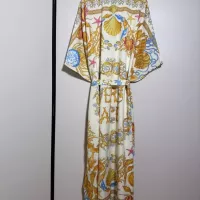 Cheap Versace Dresses Middle Sleeved For Women #1351320 Replica Wholesale [$105.00 USD] [ITEM#1351320] on Replica Versace Dresses