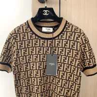 Cheap Fendi Sweaters Short Sleeved For Women #1351396 Replica Wholesale [$98.00 USD] [ITEM#1351396] on Replica Fendi Sweaters