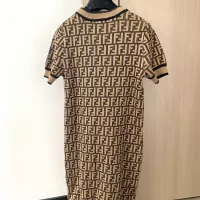 Cheap Fendi Dresses Short Sleeved For Women #1351420 Replica Wholesale [$100.00 USD] [ITEM#1351420] on Replica Fendi Dresses