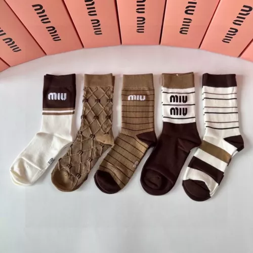 Cheap MIU MIU Socks #1352865 Replica Wholesale [$29.00 USD] [ITEM#1352865] on Replica MIU MIU Socks
