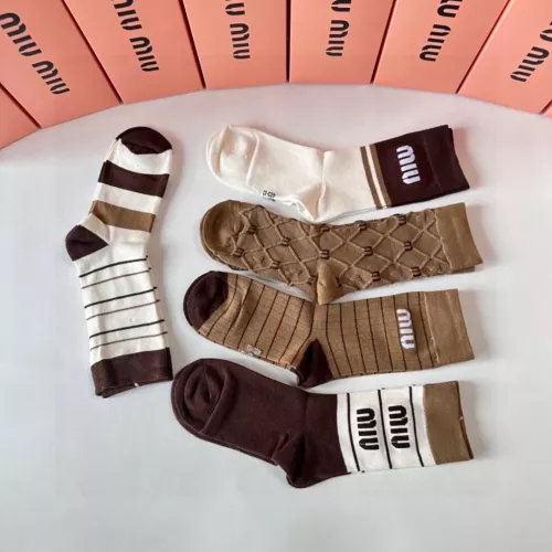 Cheap MIU MIU Socks #1352865 Replica Wholesale [$29.00 USD] [ITEM#1352865] on Replica MIU MIU Socks