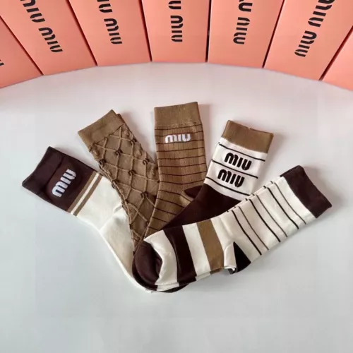 Cheap MIU MIU Socks #1352865 Replica Wholesale [$29.00 USD] [ITEM#1352865] on Replica MIU MIU Socks