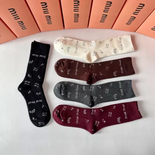 Cheap MIU MIU Socks #1352943 Replica Wholesale [$36.00 USD] [ITEM#1352943] on Replica MIU MIU Socks