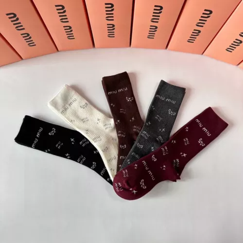 Cheap MIU MIU Socks #1352943 Replica Wholesale [$36.00 USD] [ITEM#1352943] on Replica MIU MIU Socks