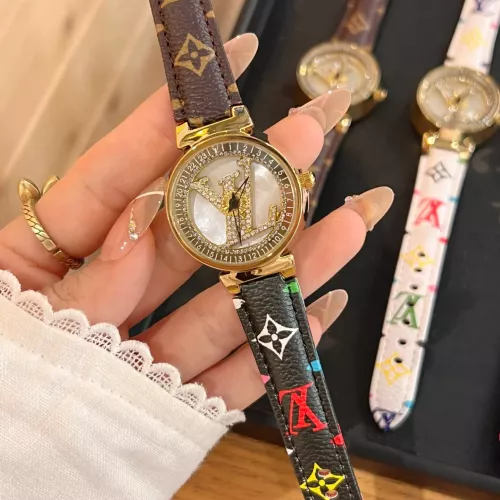 Cheap Louis Vuitton Watches In Gold For Women #1353838 Replica Wholesale [$39.00 USD] [ITEM#1353838] on Replica Louis Vuitton Watches