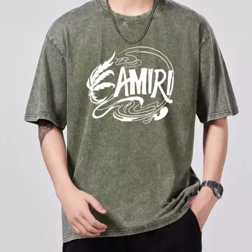 Cheap Amiri T-Shirts Short Sleeved For Men #1354190 Replica Wholesale [$45.00 USD] [ITEM#1354190] on Replica Amiri T-Shirts