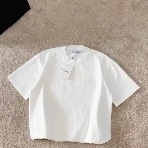 Cheap MIU MIU T-Shirts Short Sleeved For Unisex #1354313 Replica Wholesale [$64.00 USD] [ITEM#1354313] on Replica MIU MIU T-Shirts