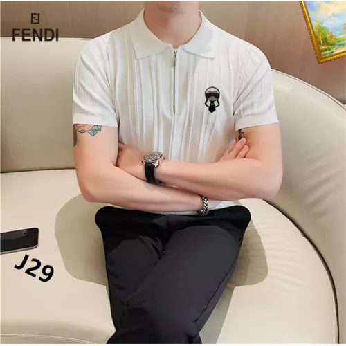 Cheap Fendi T-Shirts Short Sleeved For Men #1354450 Replica Wholesale [$42.00 USD] [ITEM#1354450] on Replica Fendi T-Shirts