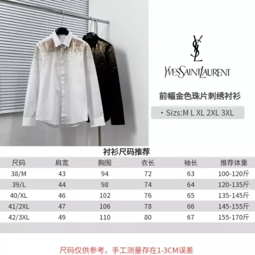 Cheap Yves Saint Laurent YSL Shirts Long Sleeved For Men #1354516 Replica Wholesale [$76.00 USD] [ITEM#1354516] on Replica Yves Saint Laurent YSL Shirts