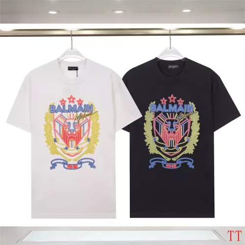 Cheap Balmain T-Shirts Short Sleeved For Unisex #1355036 Replica Wholesale [$32.00 USD] [ITEM#1355036] on Replica Balmain T-Shirts